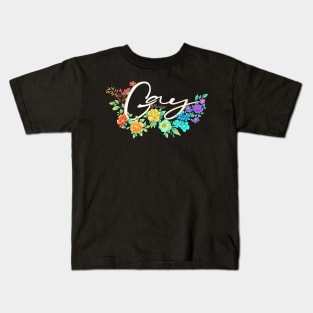 Gay rights - black bg Kids T-Shirt